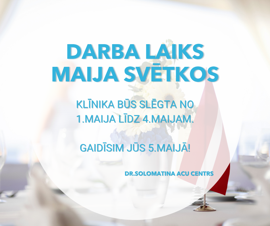 No 01.05.-04.05. klīnika būs slēgta